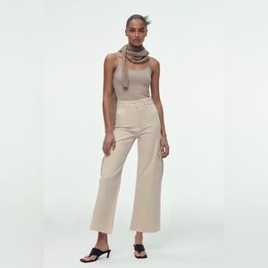 Zara SAILOR CARGO stretch JEANS - beige, size 28 (US 6)